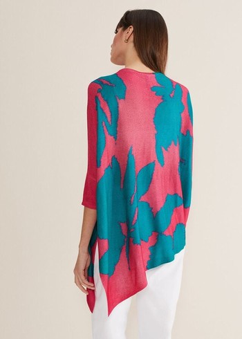 Phase Eight Madison Printed Asymmetric Hem Knitwear Multicolor Australia | EW3692157